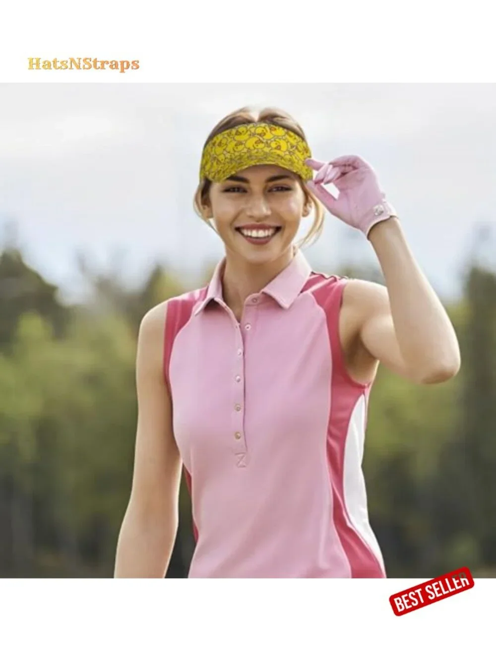 Duck Print Sport Sun Visor Hat Adjustable Velcro Baseball Cap Unisex